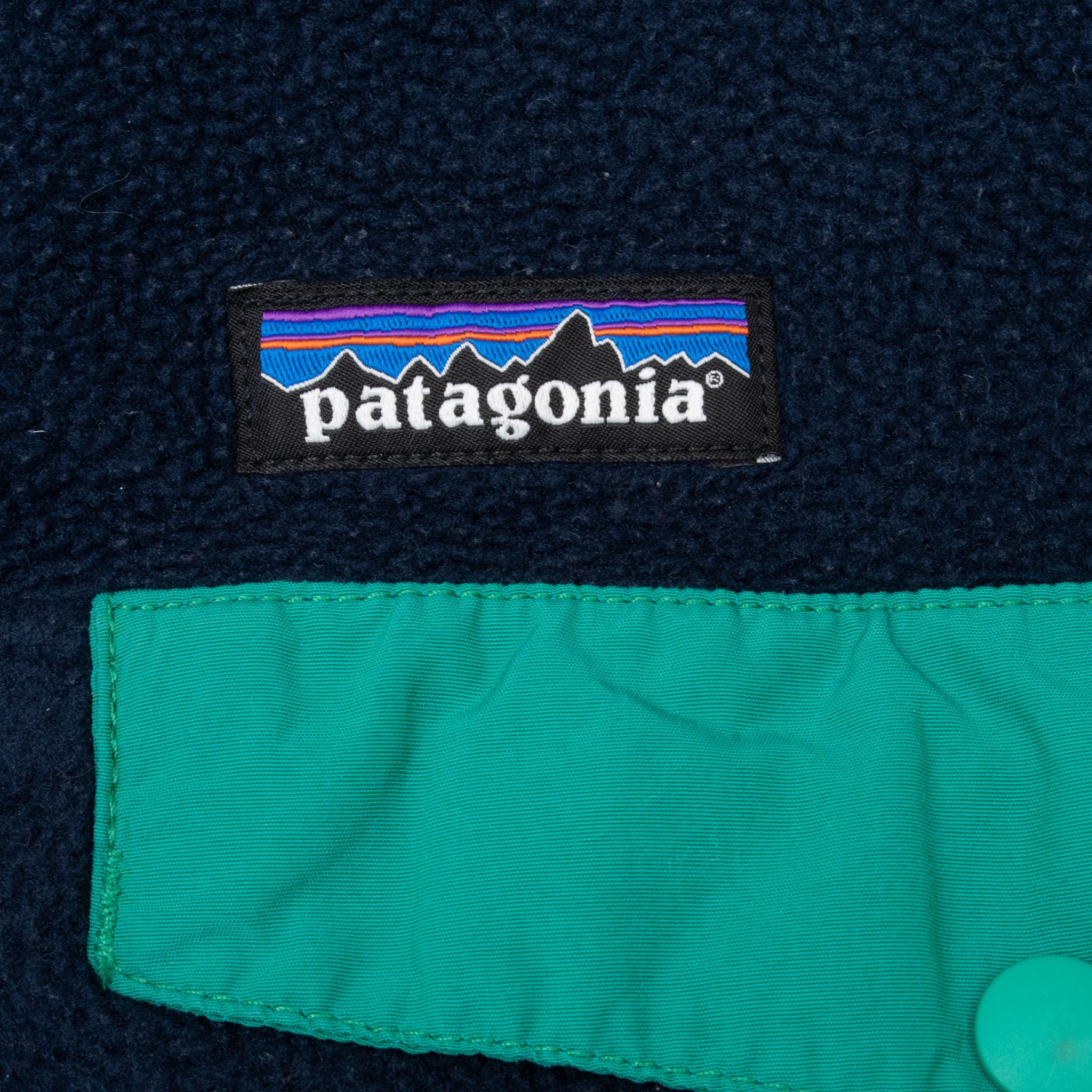 Vintage Patagonia Blue Synchilla Snap T Fleece Pullover Jacket 2000S Size 2XS