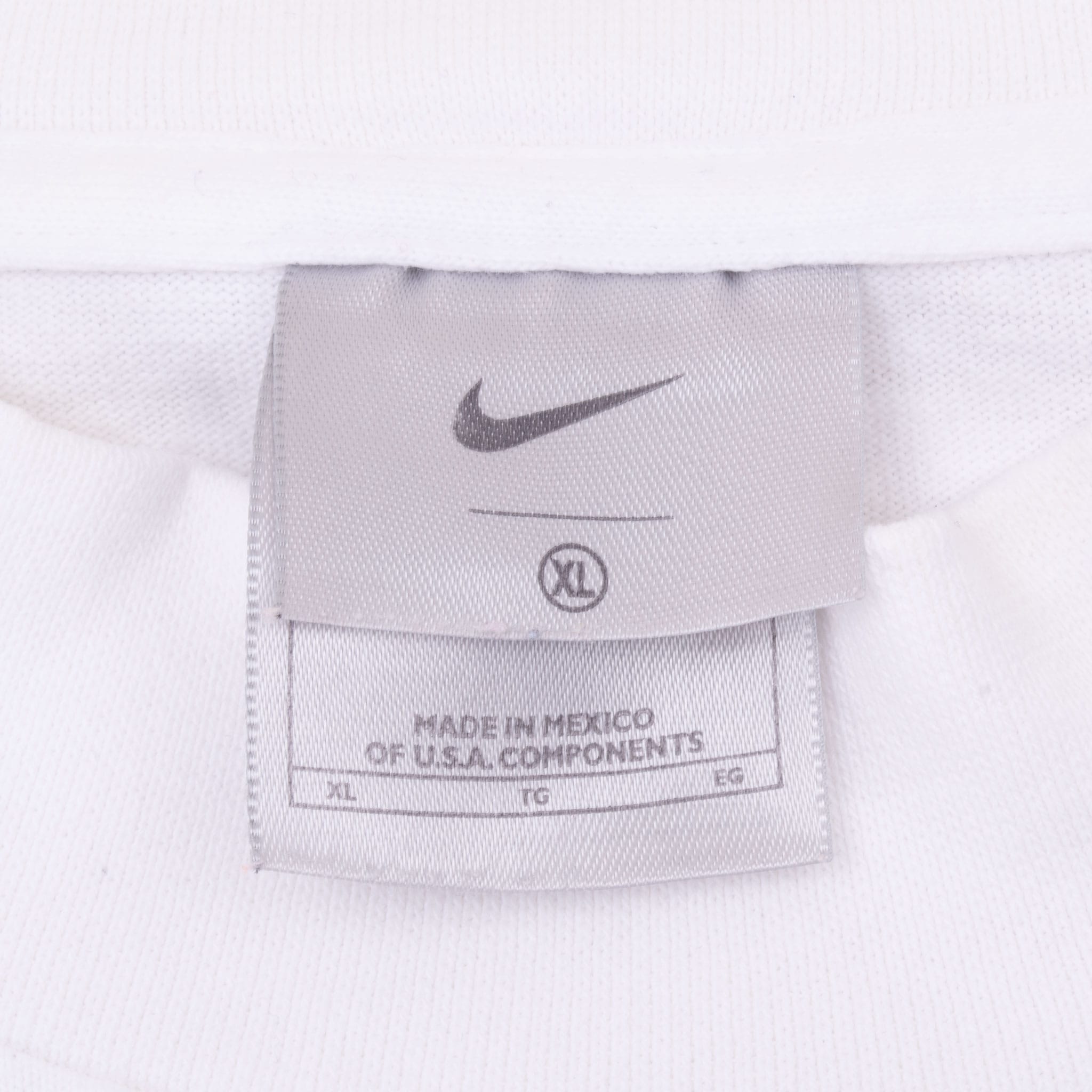 VINTAGE NIKE LONG SLEEVE TURTLE NECK WHITE TEE SHIRT 2000S XL