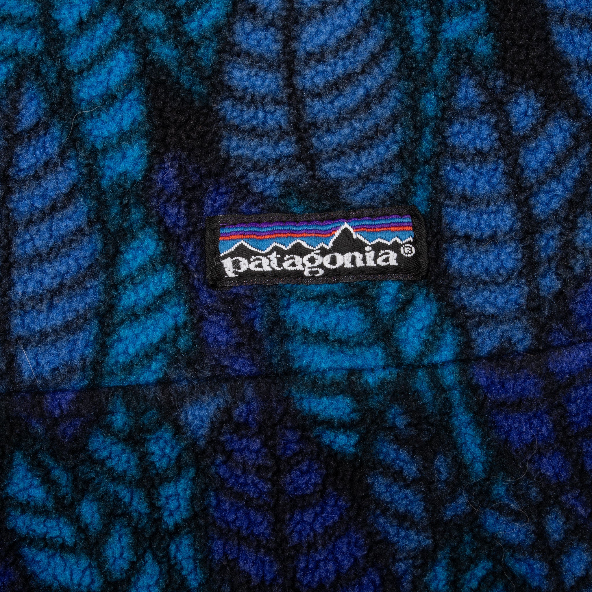 Vintage Patagonia Snap T Leaf Monogram Fleece Pullover 1990S Size Large Made In Usa