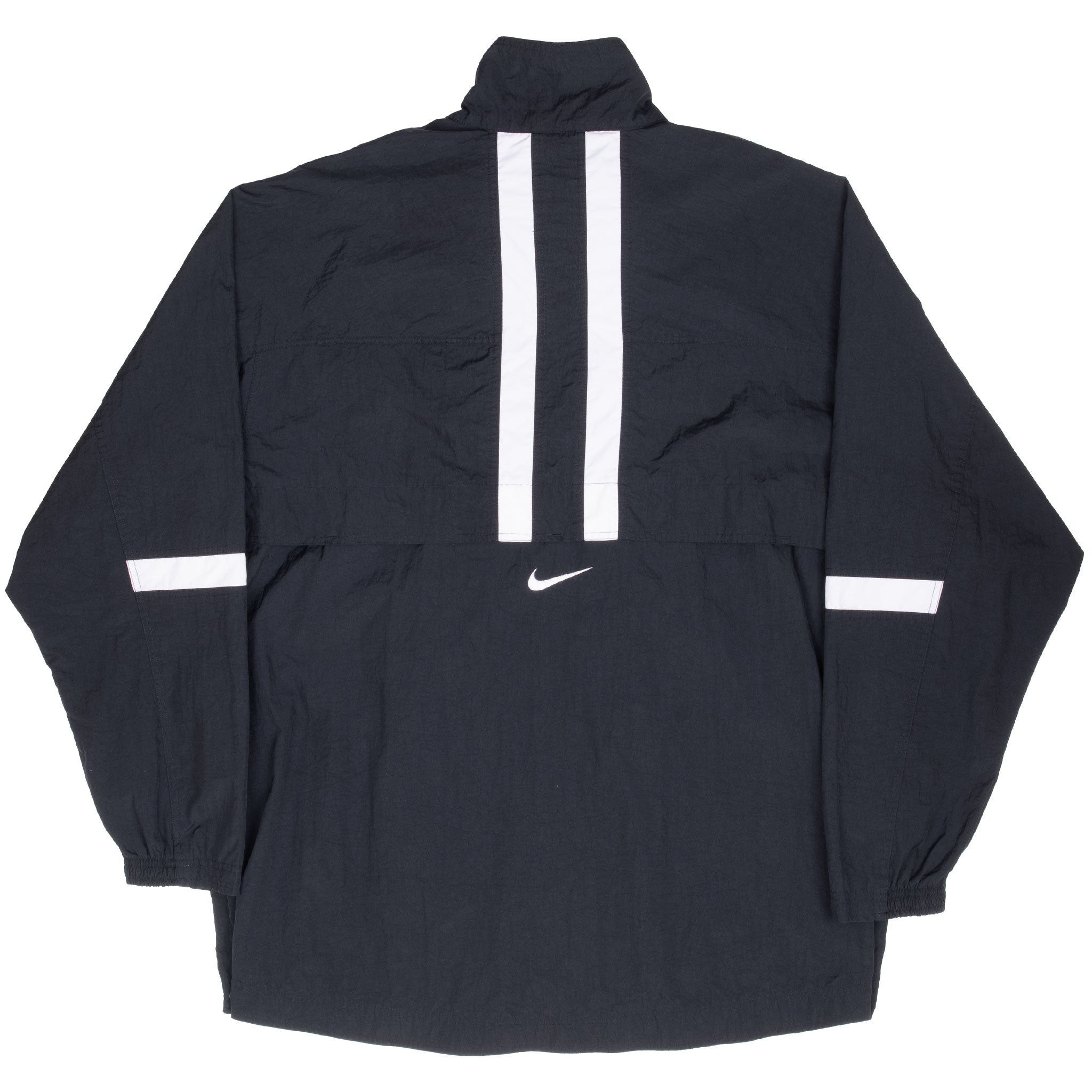 Vintage Nike Center Swoosh Black Pullover Windbreaker Jacket 1990S Size XL