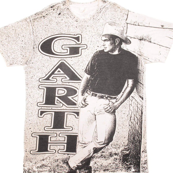 CAMISETA VINTAGE CON ESTAMPADO COMPLETO DE GARTH BROOKS, TALLA XL