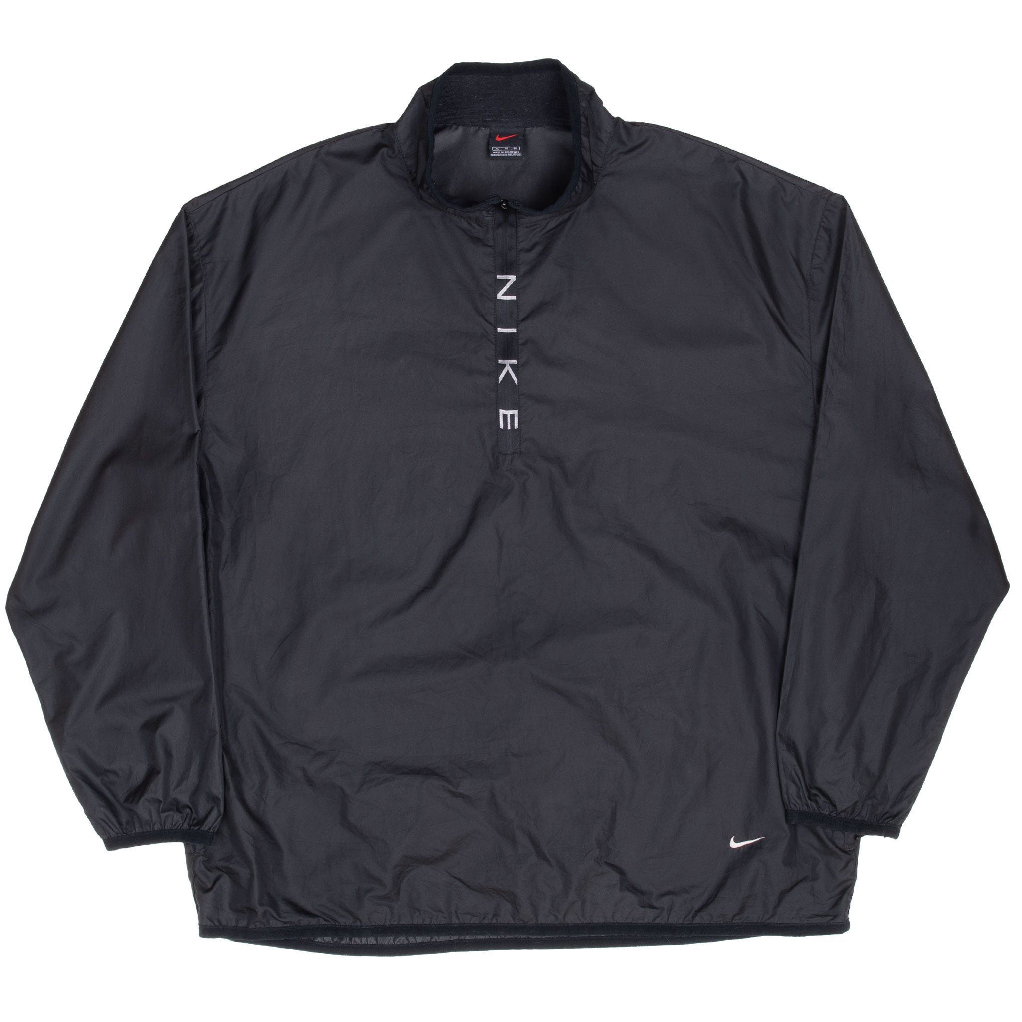 Vintage Nike Black Pullover Windbreaker Jacket 1990S Size XL