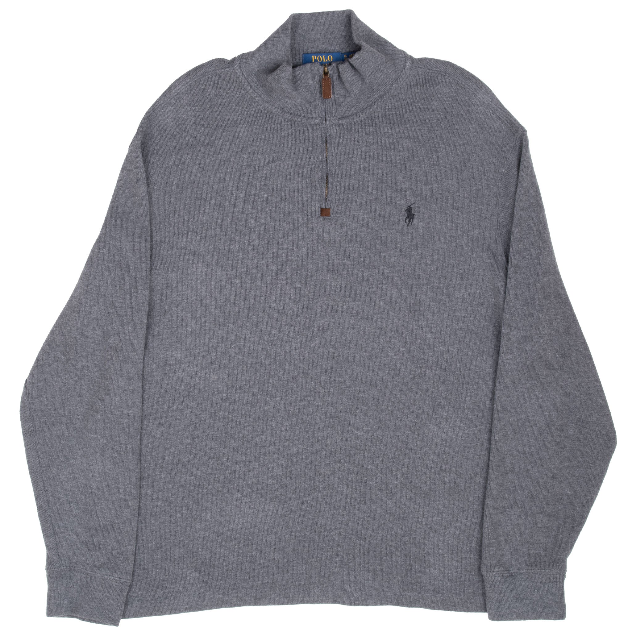 Polo Ralph Lauren Dark Grey Quarter 1/4 Zip Sweater Size XL