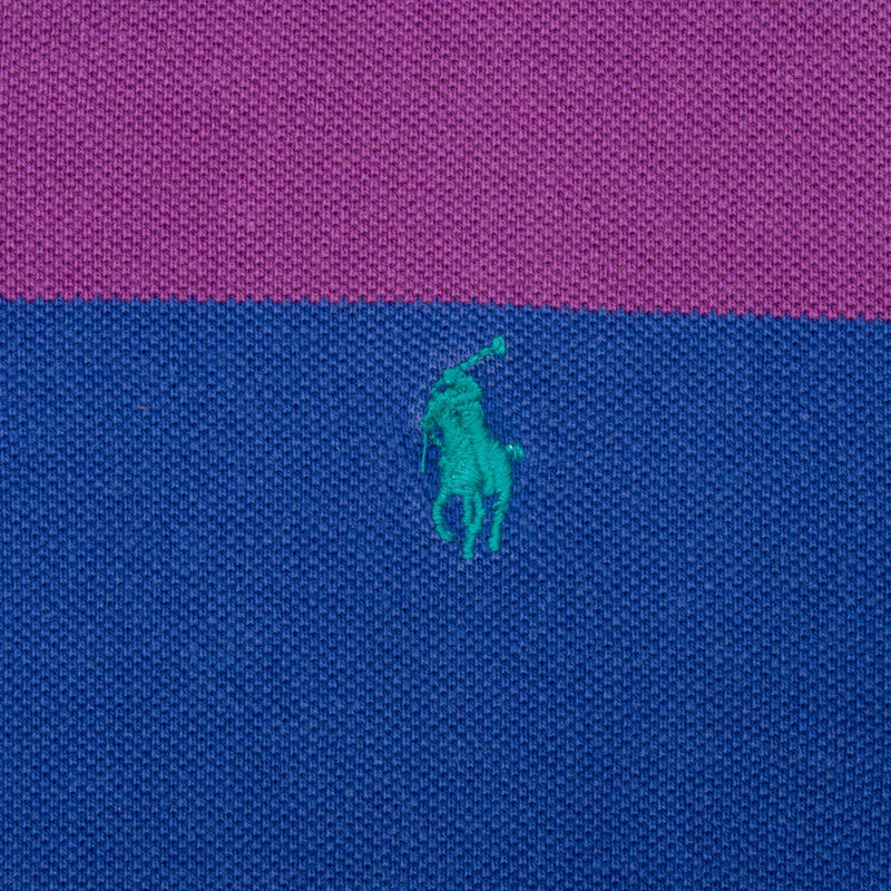 Vintage Polo Ralph Lauren Multicolor Polo Shirt Size Large Made In Usa