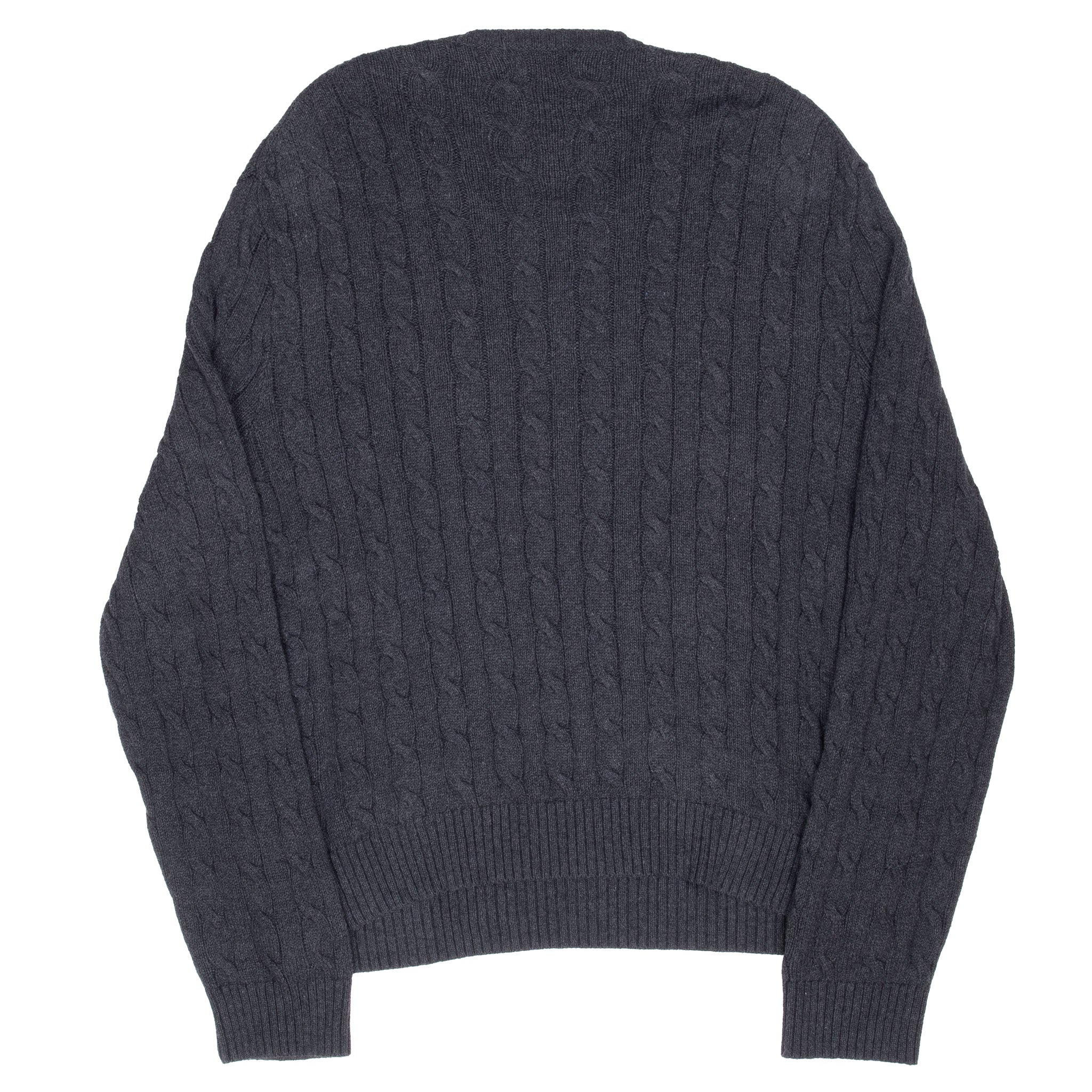 Vintage Ralph Lauren Dark Grey Knit Sweater Crewneck Size 2Xl