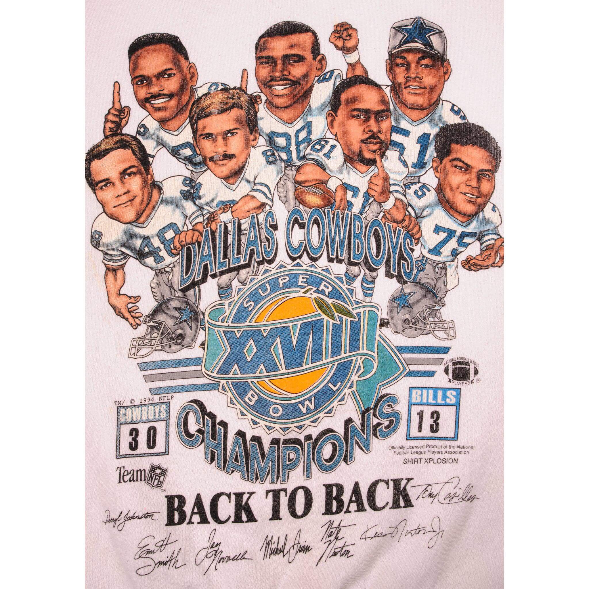 VINTAGE NFL DALLAS COWBOYS XXVIII SUPER BOWL SWEATSHIRT 1994 LARGE MADE IN USA