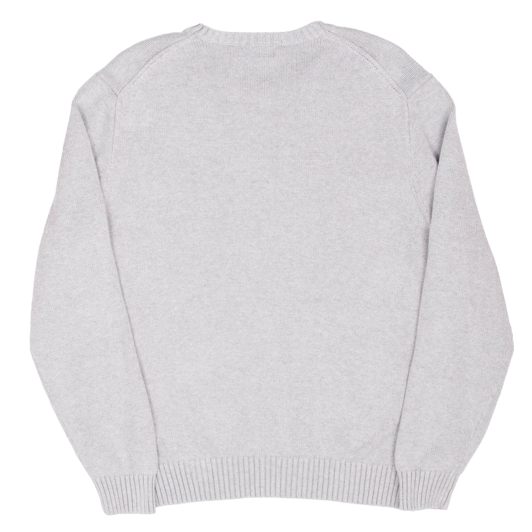 Vintage Ralph Lauren Grey Knit Sweater Crewneck Size XL