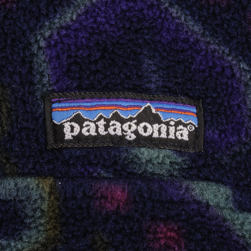 Vintage Patagonia 1990S Snap T Monogram Fleece Pullover Size XS Made In Usa Style 25205