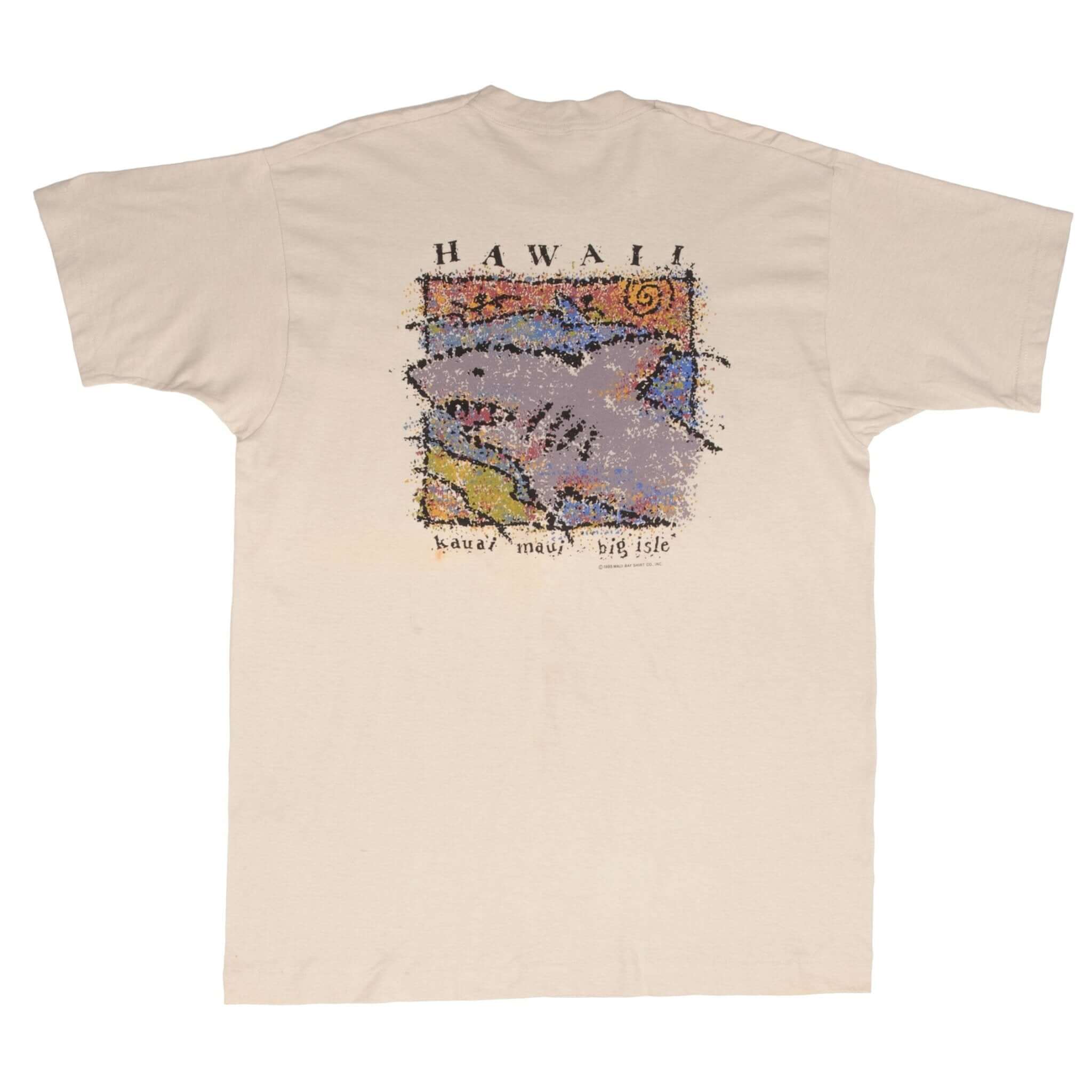 Vintage Hawaii Shark Graphic 1995 Tee Shirt Size XL Made In Usa
