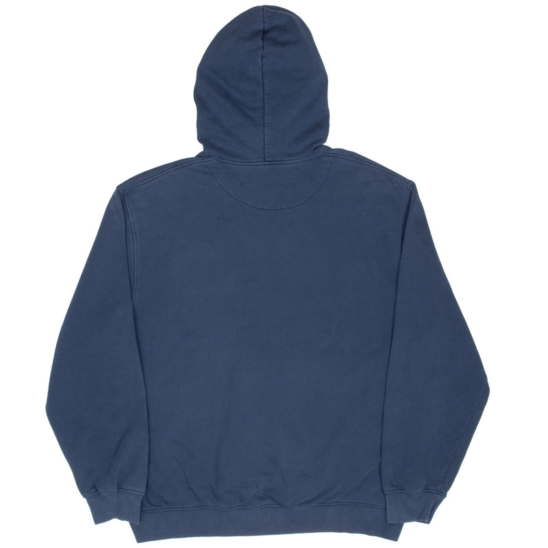 Vintage Nike Classic Swoosh Navy Blue Hoodie Sweatshirt 2000S Size Large