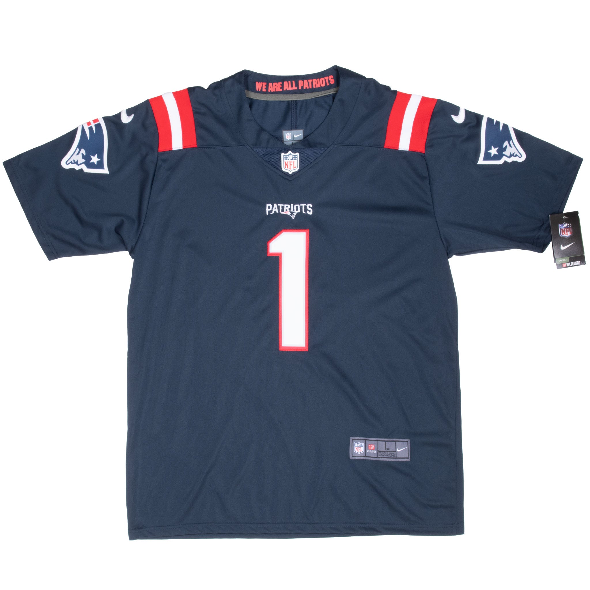 Vintage Nfl New England Patriots Newton #1 Nike Jersey 2011 Size Large Deadstock