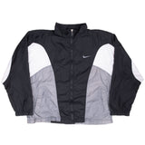 Vintage Nike Big Swoosh Black Windbreaker Jacket 1990S Size XL