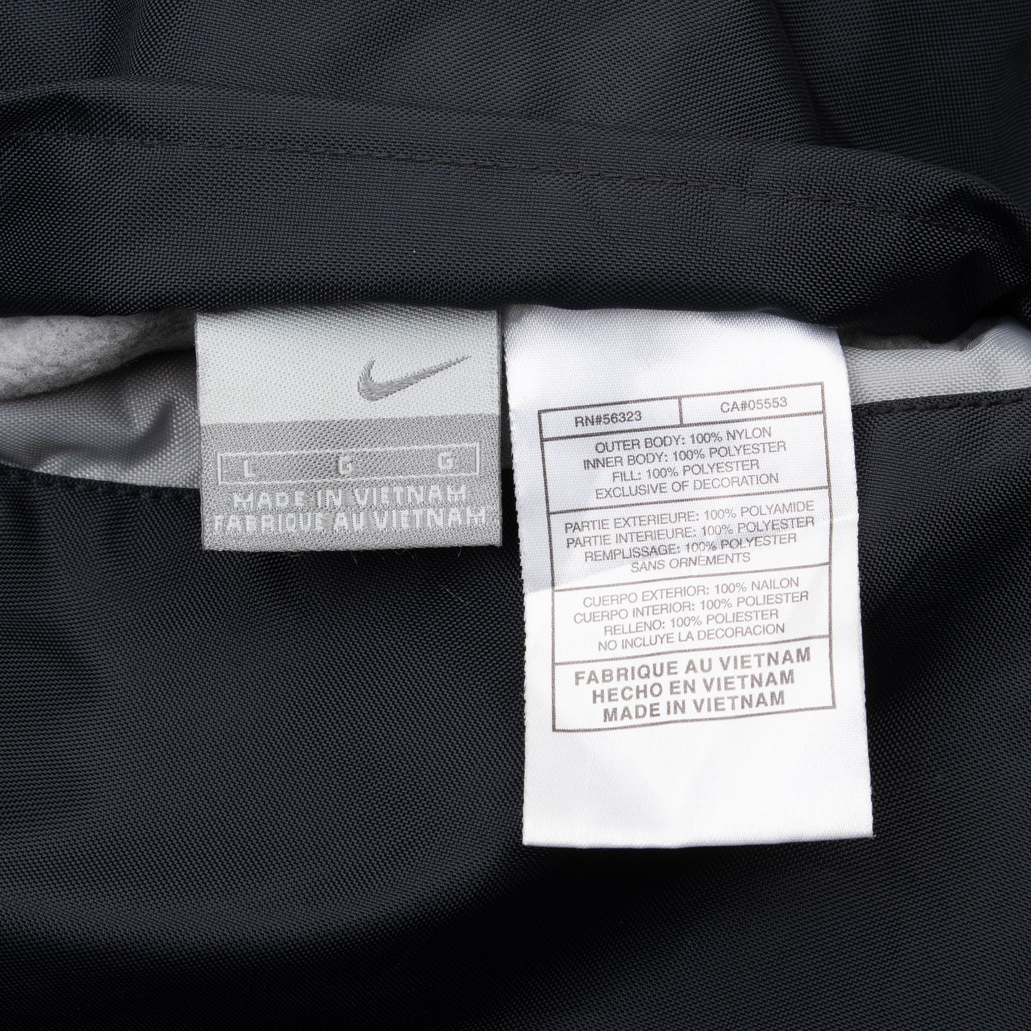 Vintage Nike Swoosh Black Hooded Reversible Windbreaker Jacket 2000S Size Large