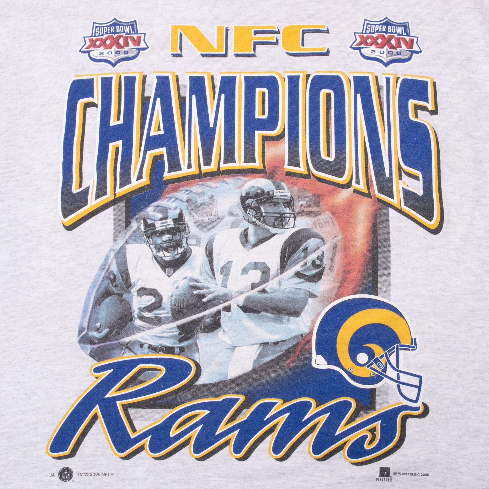 Vintage Nfl Saint Louis Rams Nfc Champions 2000 Tee Shirt Size Xl