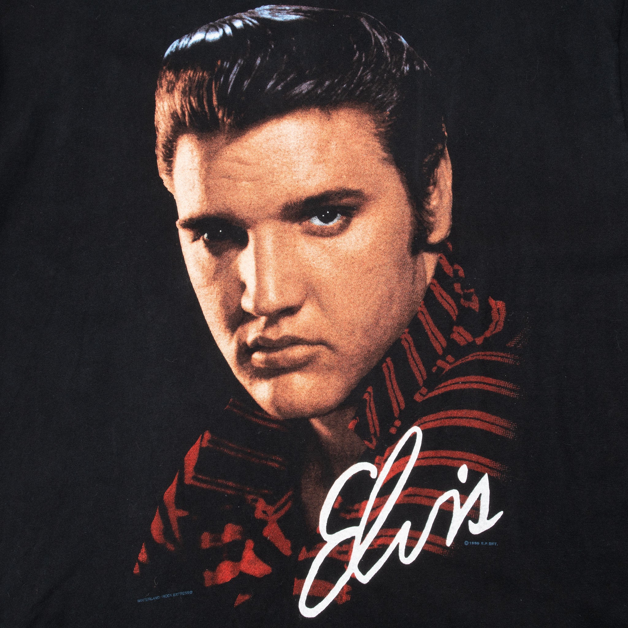 Vintage Elvis Presley 1990 Tee Shirt Large Made In Usa With Single Stitch Sleeves
