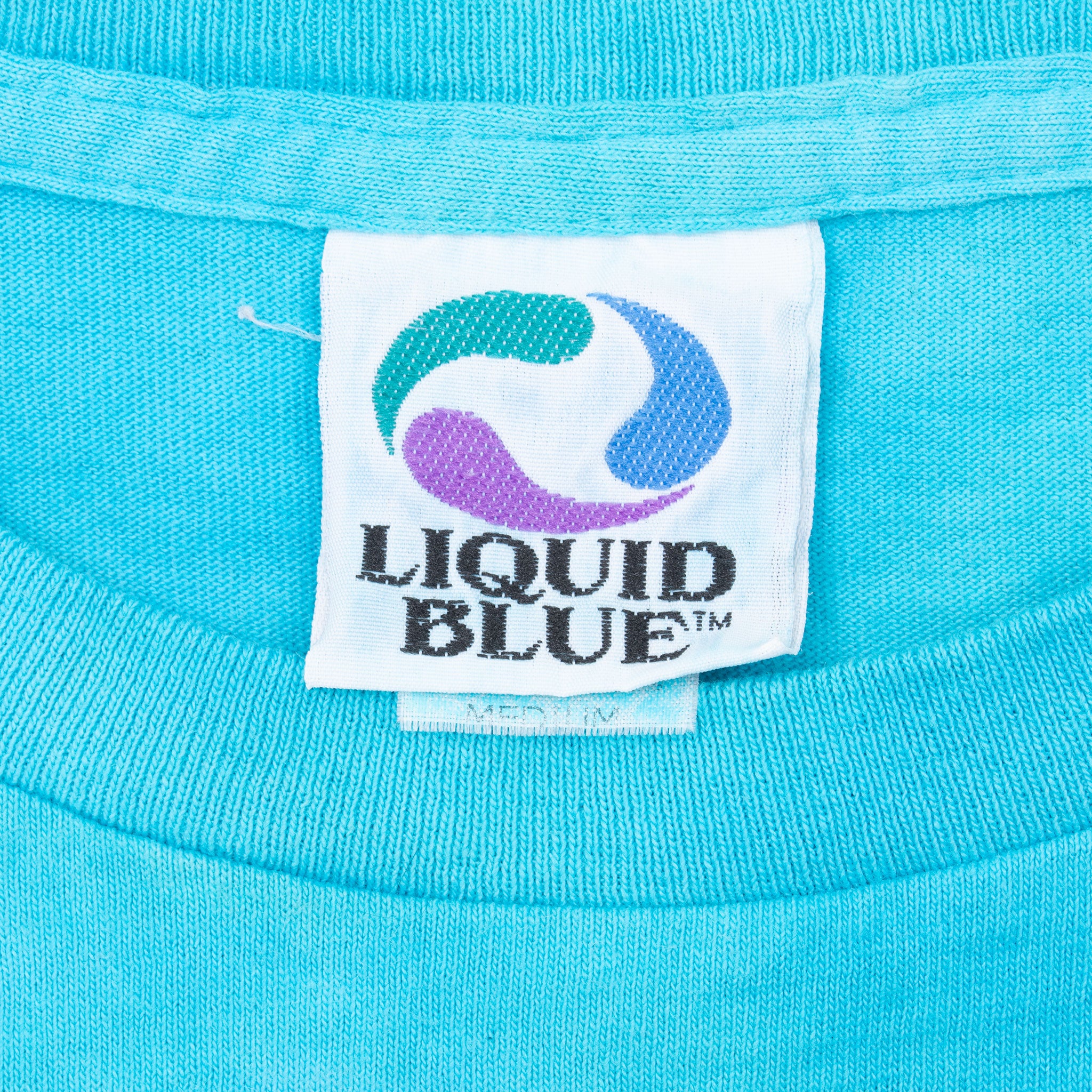 Vintage Grateful Dead Beach Tie Dye Liquid Blue Tee Shirt 1999 Size Medium