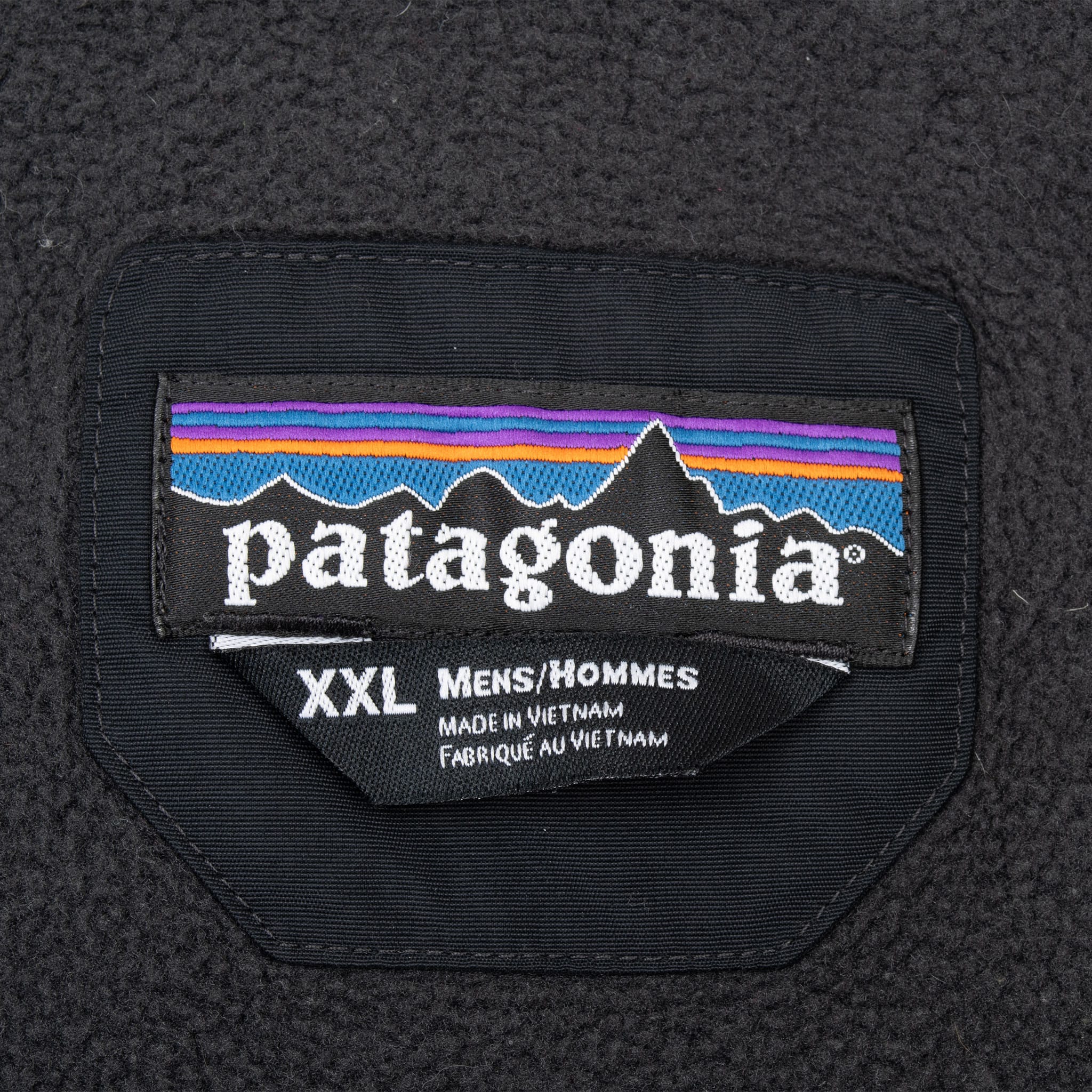 Vintage Patagonia Shelled Synchilla Black Fleece Jacket Size 2Xl