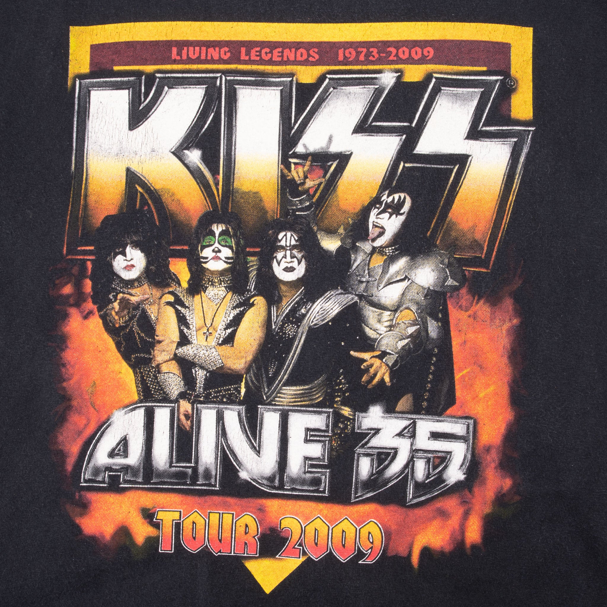 Vintage Kiss Alive 35 Tour 2009 Tee Shirt Size Medium