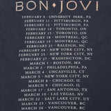 VINTAGE BON JOVI TOUR 2000S BLACK TEE SHIRT SIZE XL