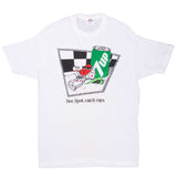 Vintage 7Up 1988 White Tee Shirt Medium Made In Usa With Single Stitch Sleeves