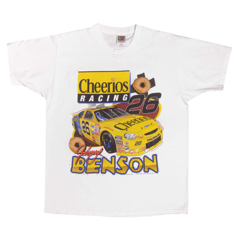 Vintage Nascar Johnny Benson Cheerios 1990S Tee Shirt Size Large