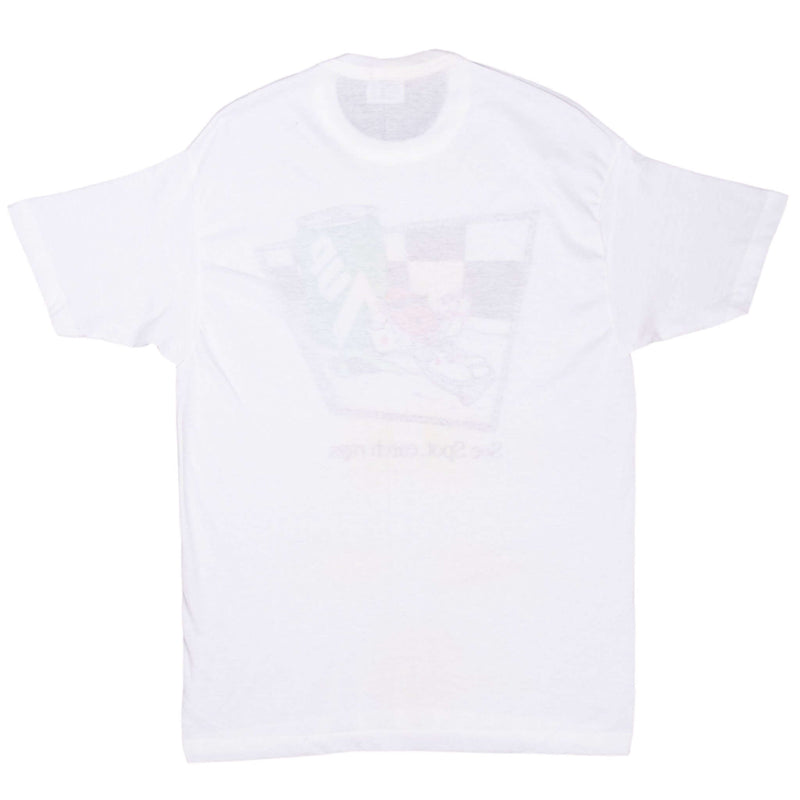 Vintage 7Up 1988 White Tee Shirt Medium Made In Usa With Single Stitch Sleeves