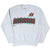 Full front view of gray Seattle Sonics sweatshirt with ribbed cuffs and waistband