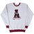 Full front view of gray Alabama Crimson Tide embroidered sweatshirt with crimson trim