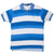 Vintage Ralph Lauren Blue And White Striped Polo Shirt 1990S Size Large