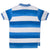 Vintage Ralph Lauren Blue And White Striped Polo Shirt 1990S Size Large