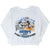 Full front view of white Disney sweatshirt with Mickey Mouse 60th Birthday graphic