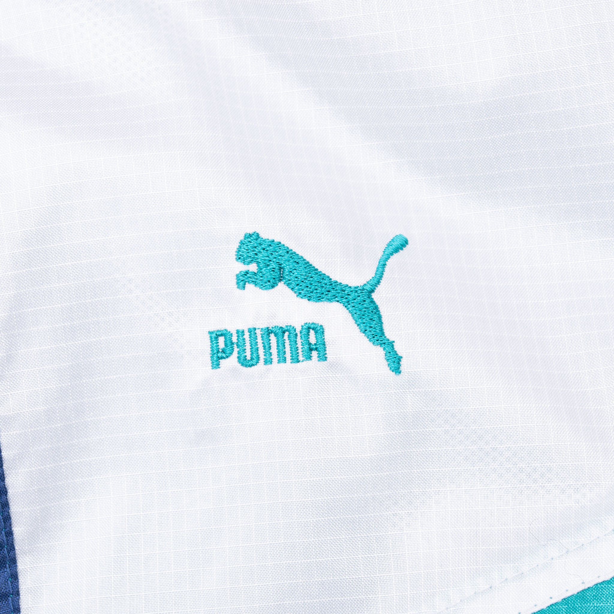 Vintage Puma Blue Neon Windbreaker Jacket 1980S Size XL