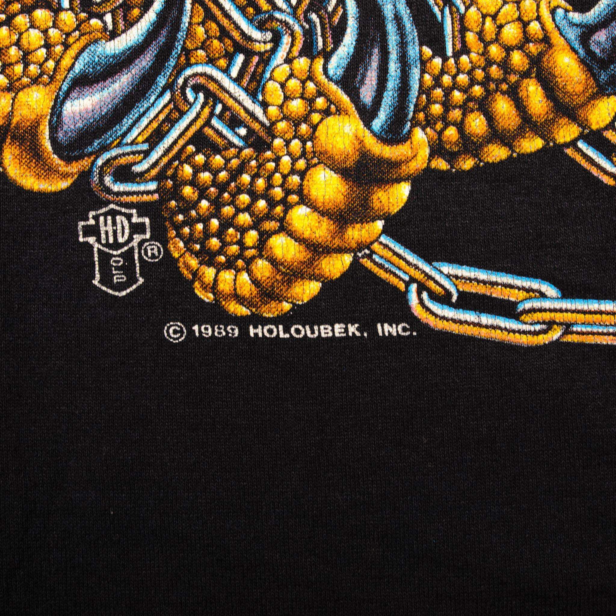 VINTAGE HARLEY DAVIDSON TEE SHIRT 1989 SIZE LARGE MADE IN USA