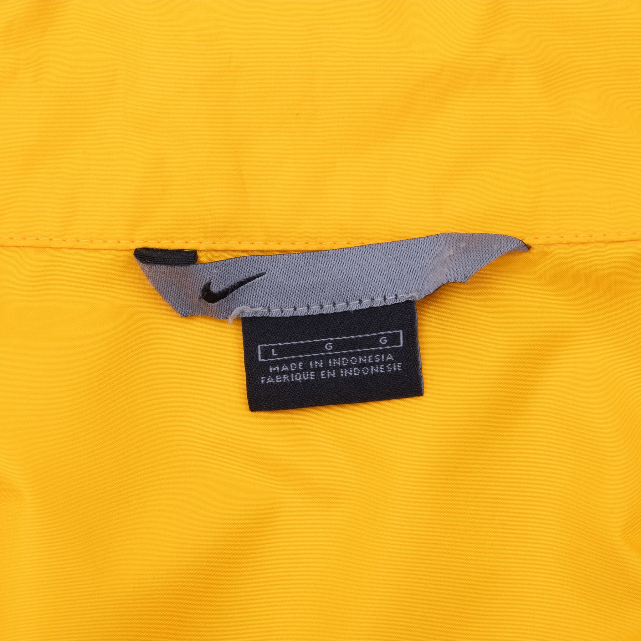 Vintage Nike Classic Swoosh Yellow Windbreaker Jacket 2000S Size Large