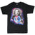 Full front view of black Jerry Garcia T-shirt with portrait and Earth graphic