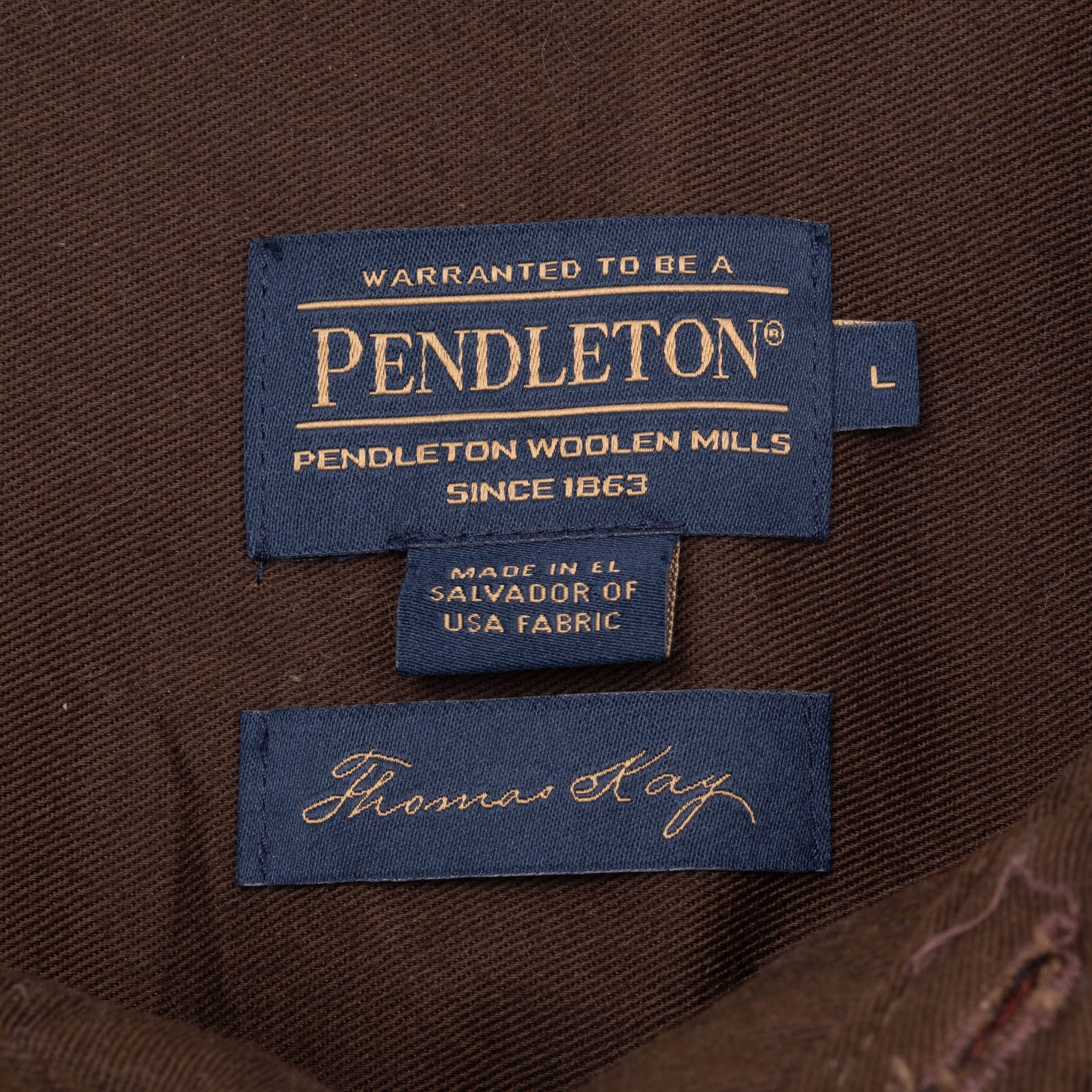 Vintage Pendleton Woolen Brown Clay Overshirt Jacket 2000S Size Large