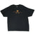 Full front view of black WWE Los Guerreros T-shirt with centered crown crest