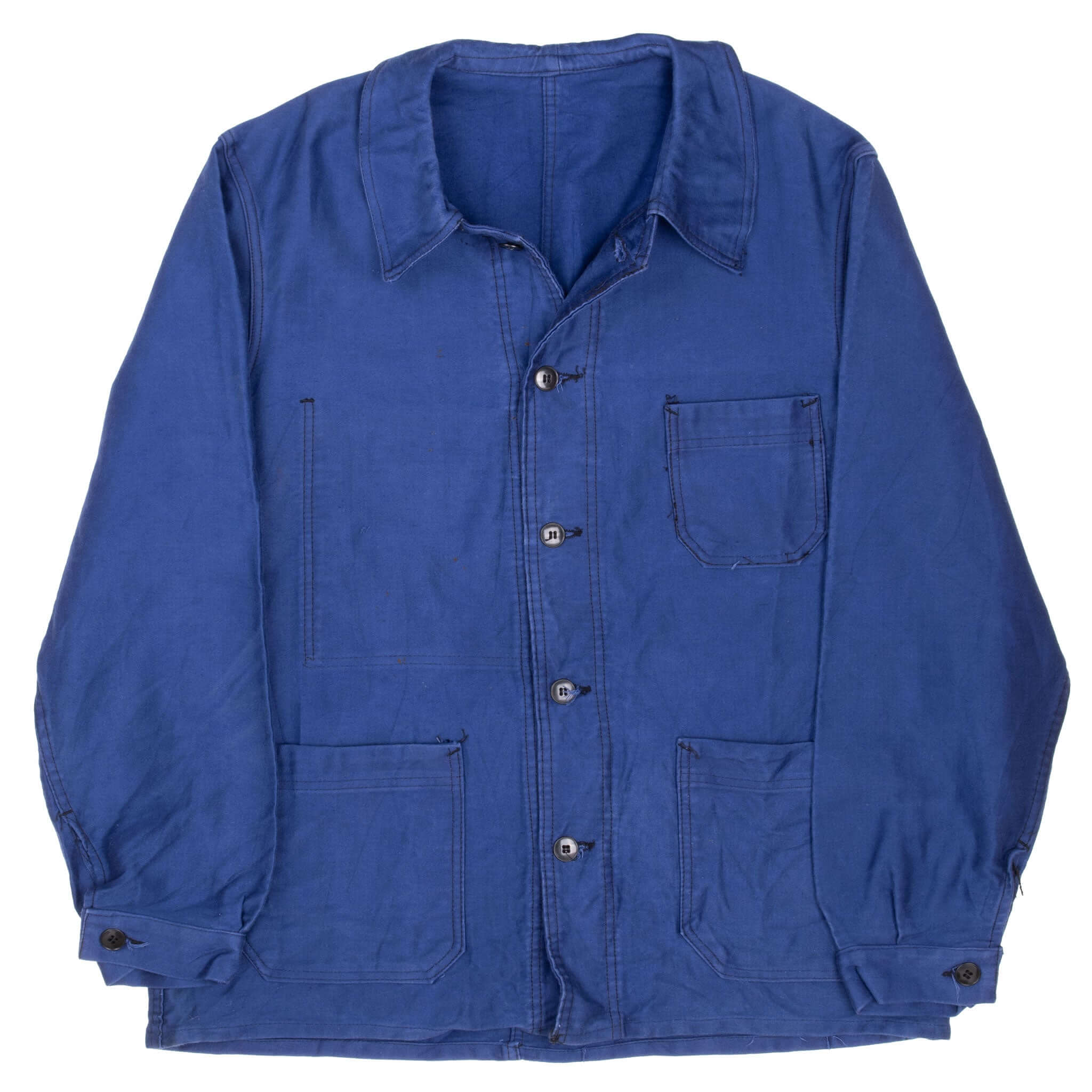 Vintage French Workwear Rennes Textiles Jacket 1960S Size Medium Made In France