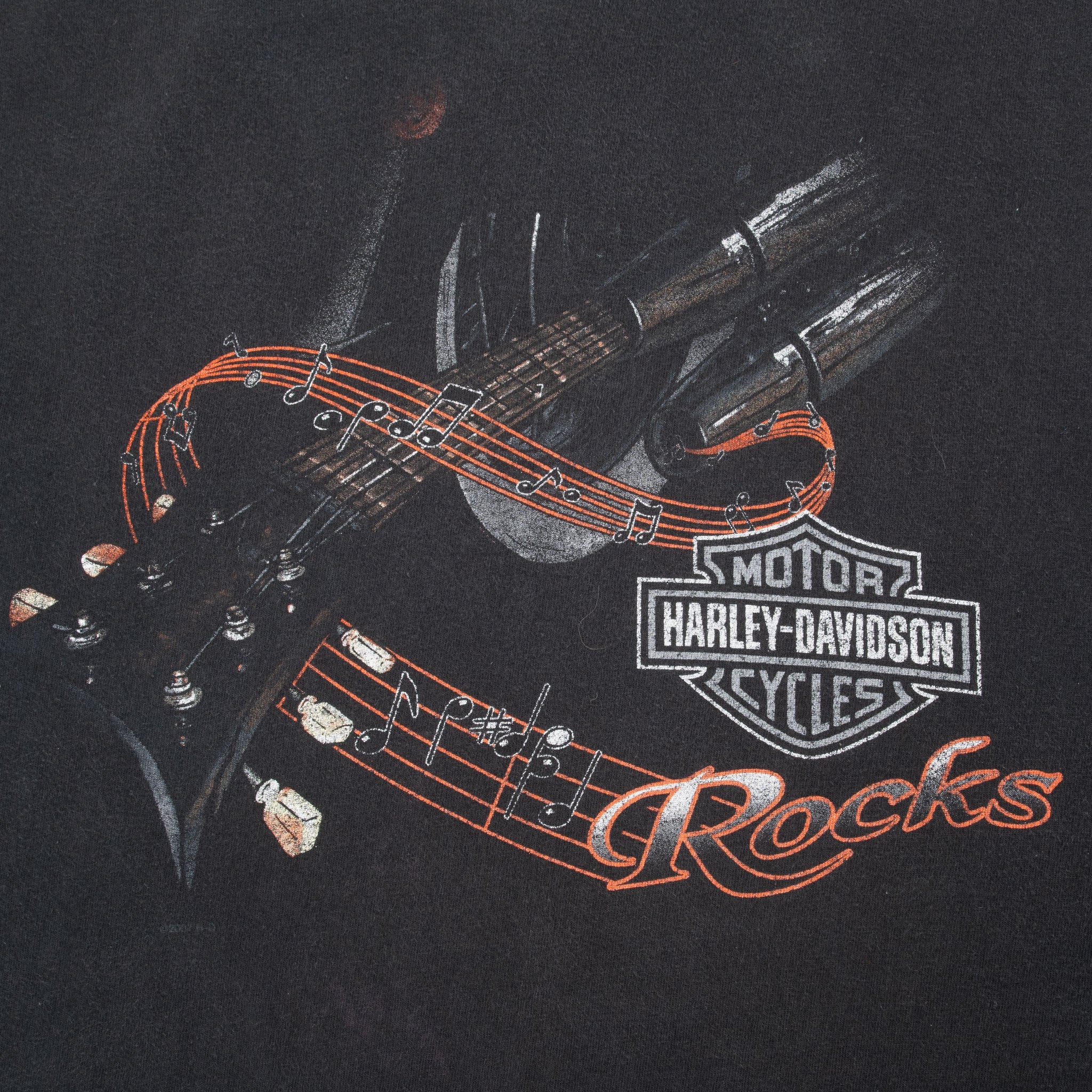 Vintage Harley Davidson Rocks Rogers Arkansas 2007 Tee Shirt Size Large Made In Usa
