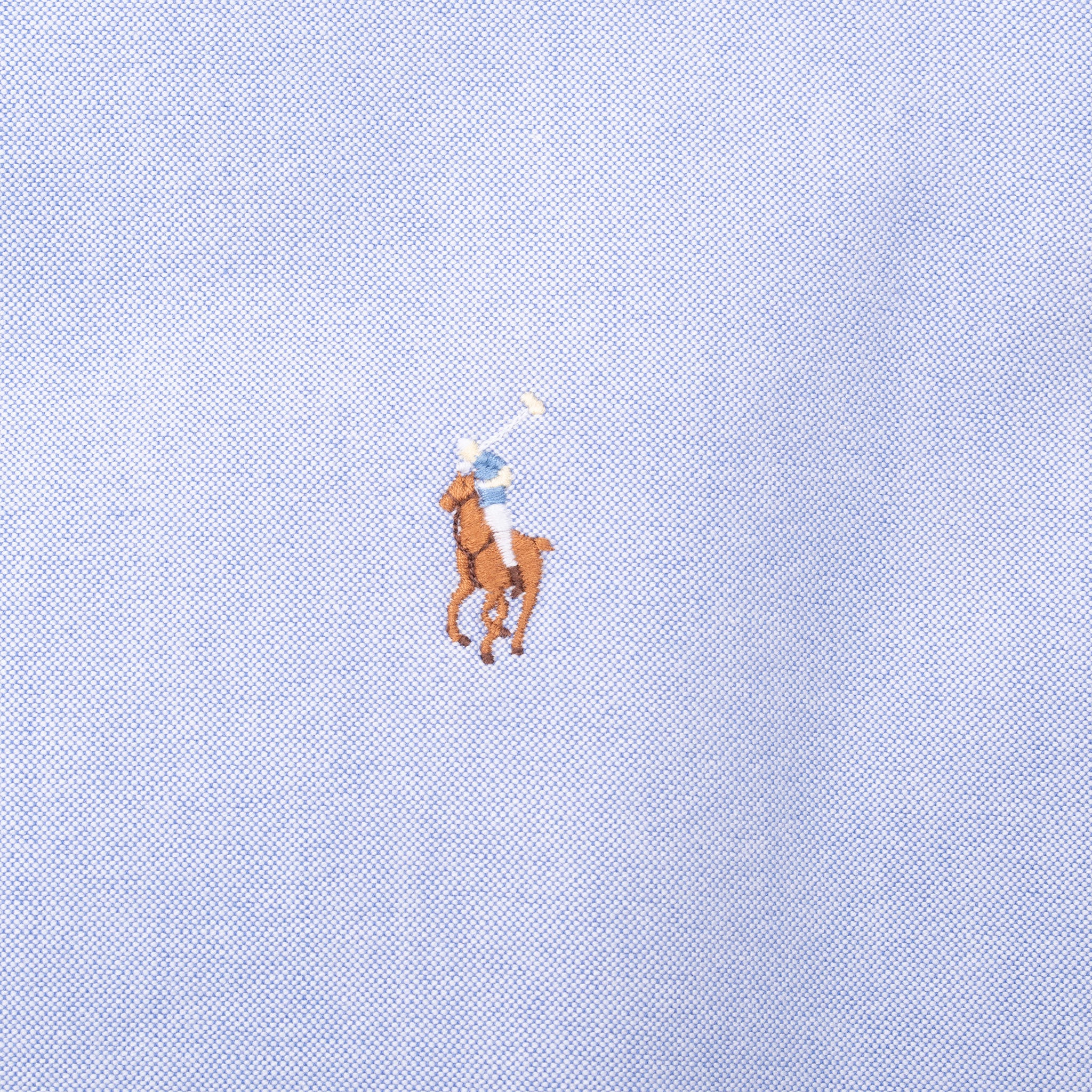 Vintage Ralph Lauren Blue Striped Shirt 1990S Size Large 16 1/2 X 32