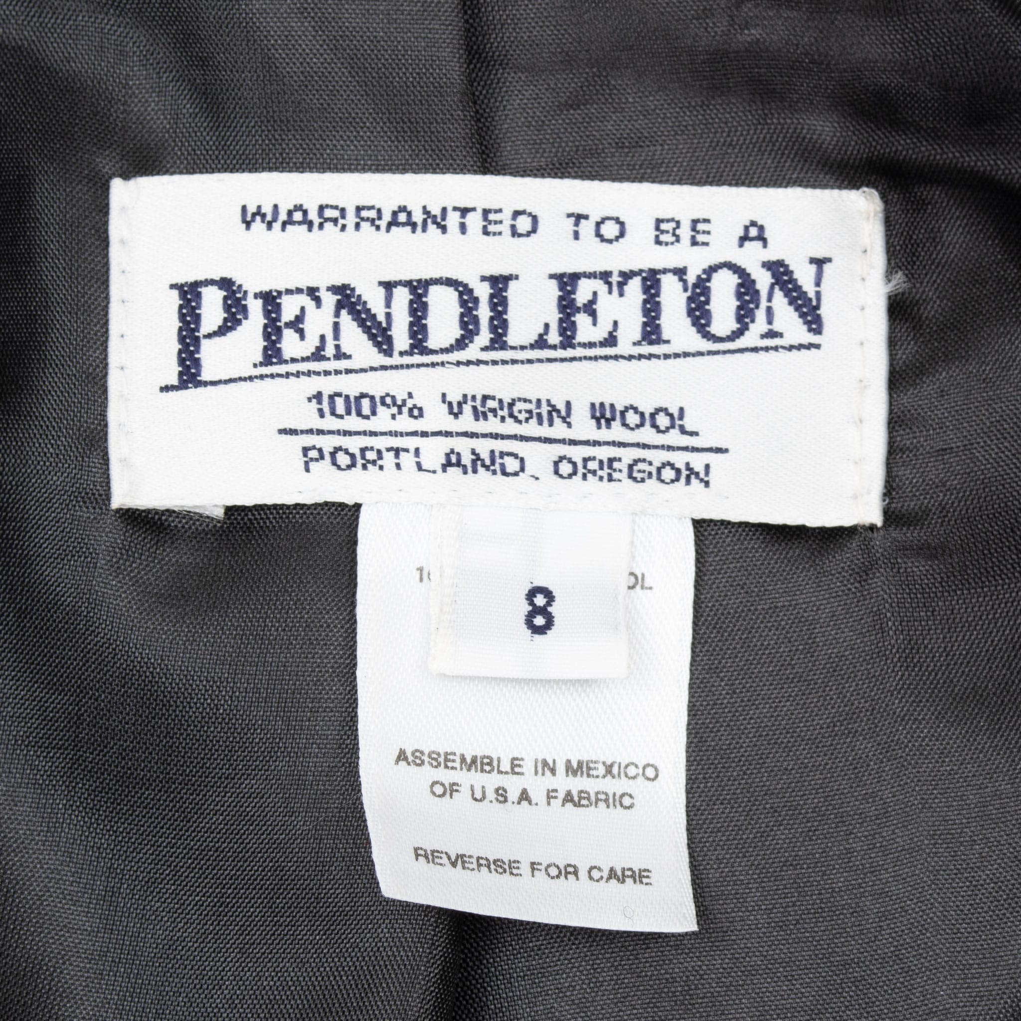 Vintage Pendleton Black Wool Womens Blazer Jacket 1998 Size 8 Deadstock With Tags