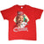 Front of red St. Louis Cardinals Ozzie Smith T-shirt with portrait and baseball graphic
