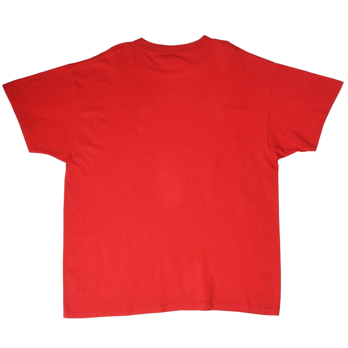 Plain back of red short-sleeve T-shirt