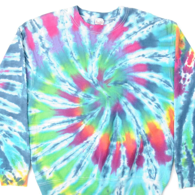 Vintage Tie Dye Sweatshirt Size Medium 1990s Made in USA