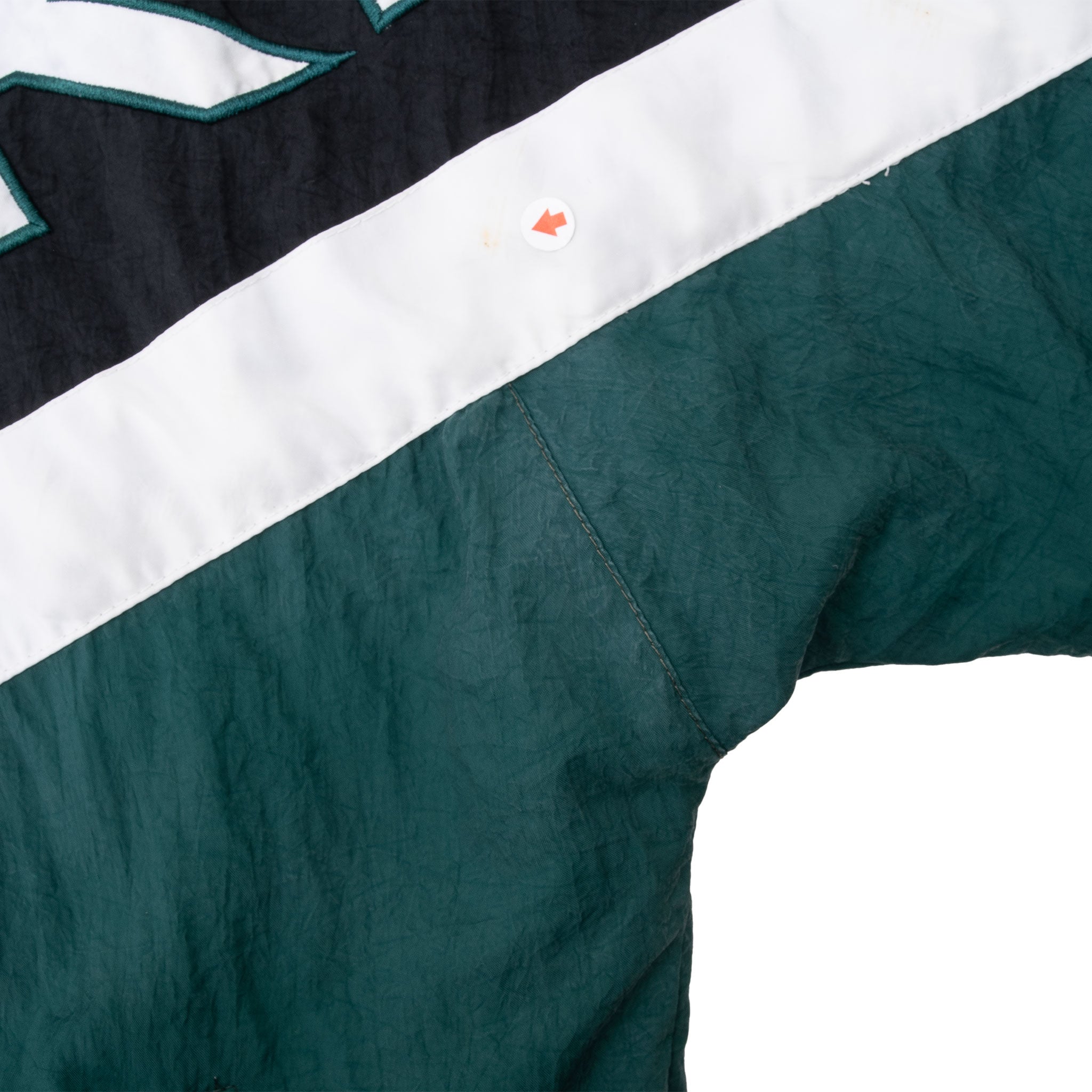 VINTAGE NIKE BIG SWOOSH GREEN WINDBREAKER JACKET 1990S SIZE LARGE