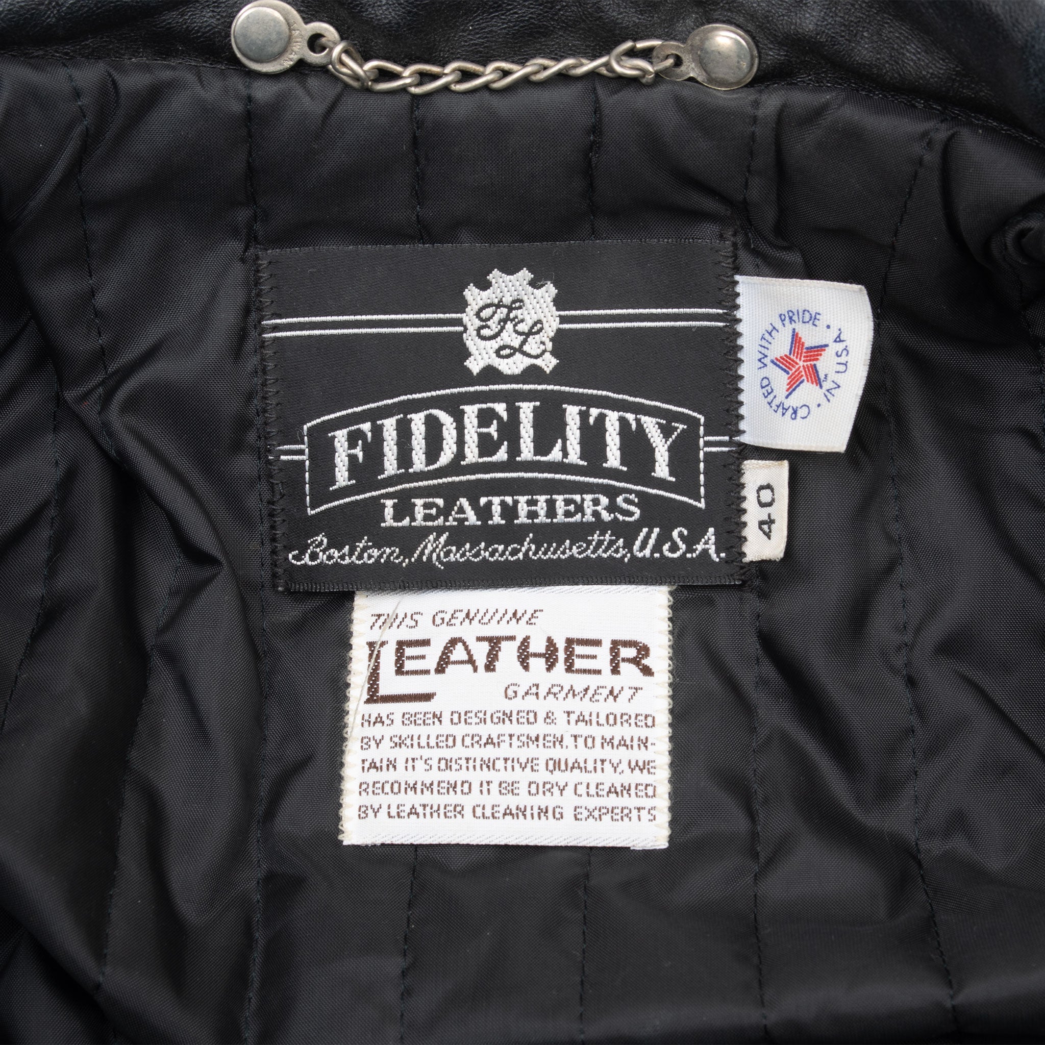 Vintage Fidelity Leather Motorcycle Leather Jacket 1960S Size 40 Made In Usa