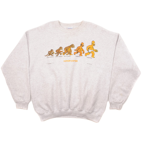Vintage Homer Simpson Homersapien Sweatshirt 1996 Size XL Made In USA