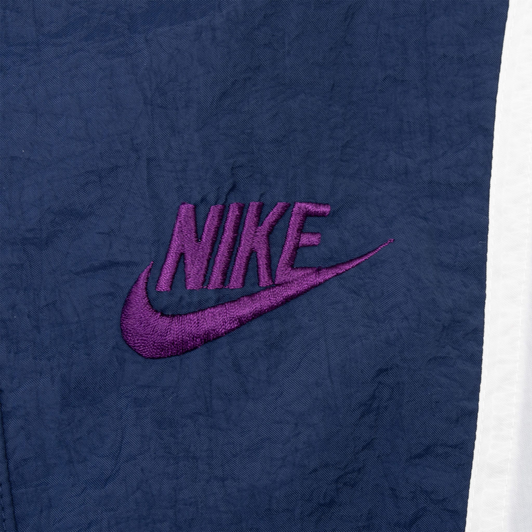 Vintage Nike Swoosh Purple Blue Windbreaker Jacket Late 1980S Size Medium