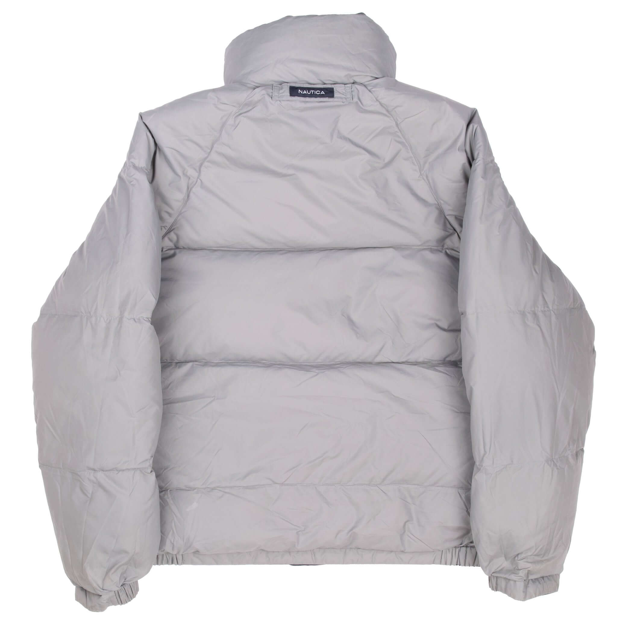 Vintage Nautica Reversible Grey Puffer Jacket 1990S Size Small