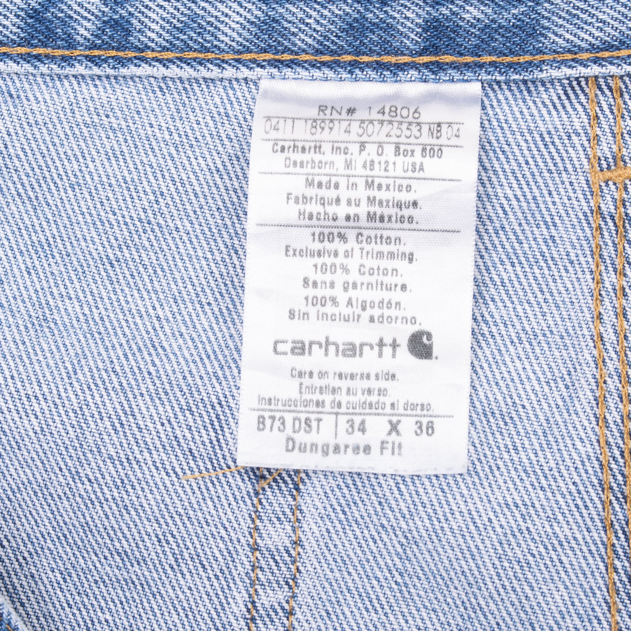 Vintage Carhartt Double Knee Carpenter Blue Jeans Leather Patch B73DST Size 34X35

Size On Tag 34X36 actual size 34X35&nbsp;











